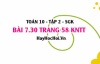 Bài 7.30 trang 58 Toán 10 tập 2 Kết nối tri thức